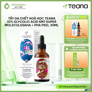 [HÀNG NHẬP KHẨU] Tẩy da chết hoá học Teana 10% Glycolic Acid SM7 Super Molecules AHA + PHA Peel giảm mụn và làm sáng da