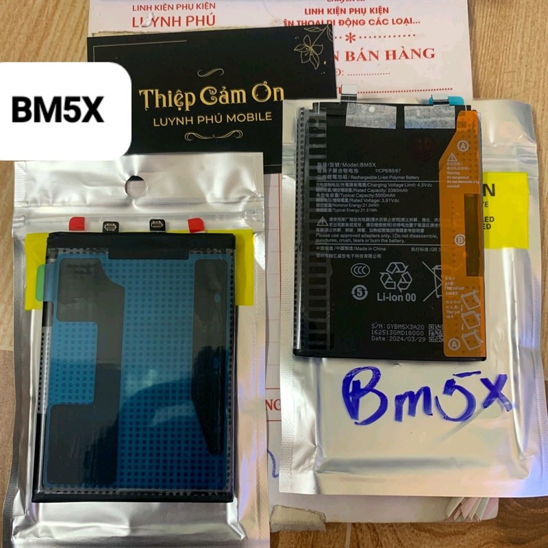 Pin red mi K70E/BM5X/5500mAh pin mới
