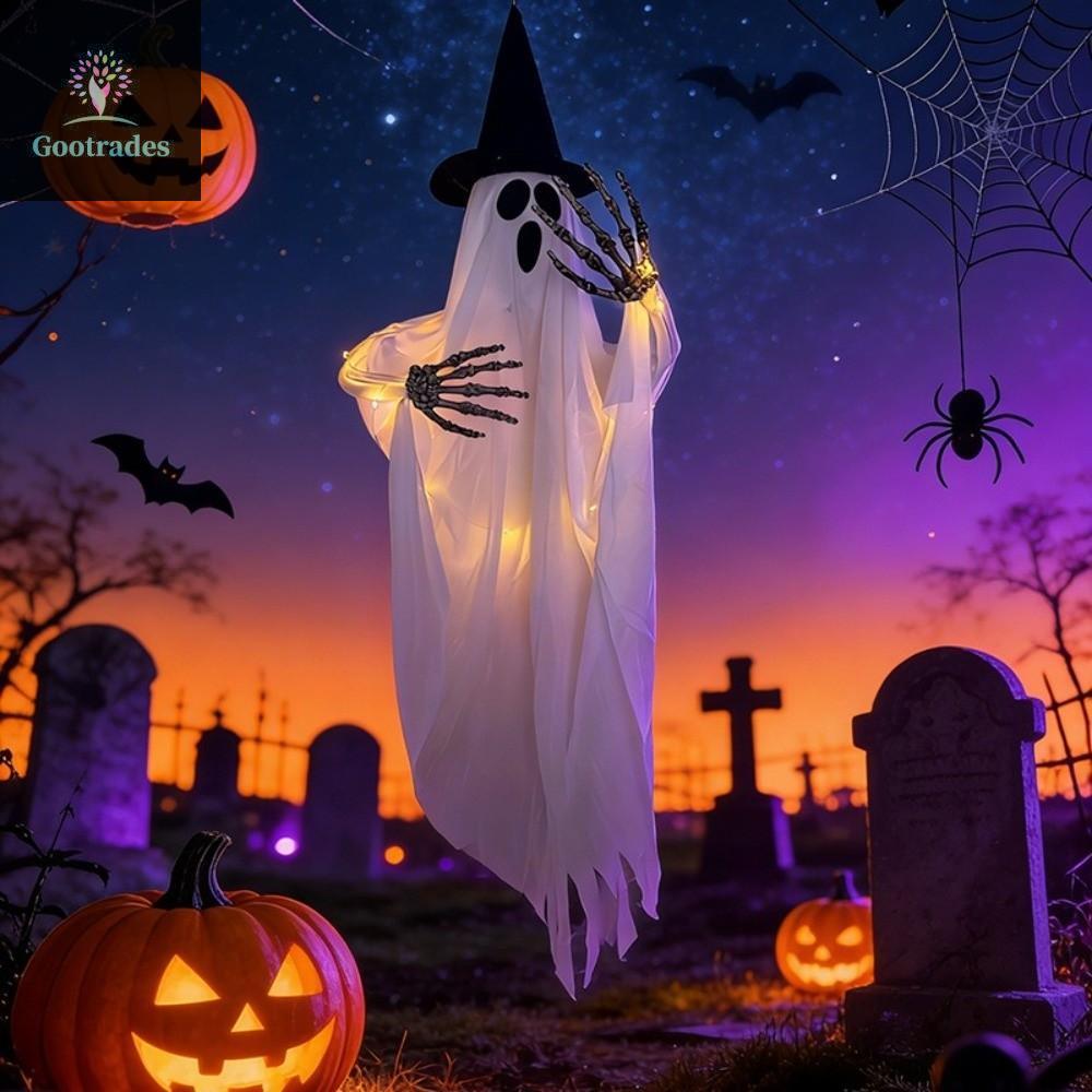 GOOGADES Mũ Phù Thủy Ma, Treo Mặt Dây Chuyền Ma Halloween Đáng Sợ, Đạo Cụ Phim Ma Quái Trang Trí Phá