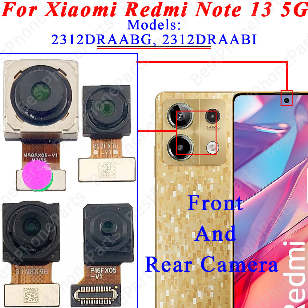 Dành Cho Xiaomi Redmi Note 13 5G 2312DRARABG Phía Trước Phía Sau Camera Module Selfielens Chính Ultr