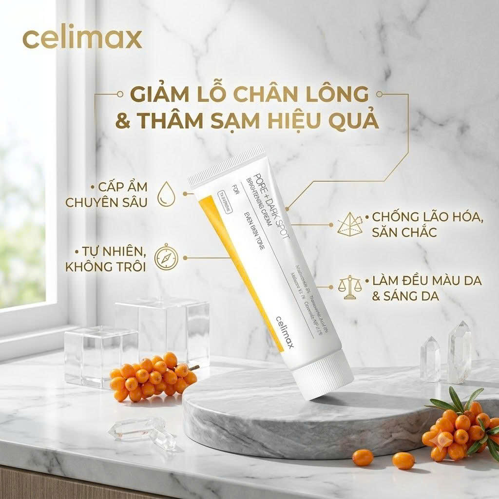 Kem dưỡng sáng da Celimax Pore+Dark Spot Brightening Cream 35ml