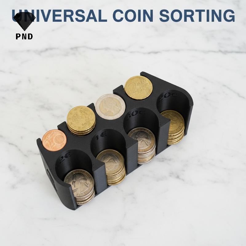 PND Euro Đồng Xu Lưu Trữ 2 Euro 1 Euro 50 Cent Thay Đổi Hộp Đựng Dễ Dàng Truy Cập Tổ Chức Cho Cá Nhâ
