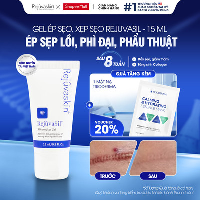 Gel Xóa Sẹo Lồi Rejuvaskin Rejuvasil 15ML - Xóa Mờ Sẹo Phì Đại, Sẹo Sau Phẫu Thuật - Được Bác Sĩ Khuyên Dùng ✔