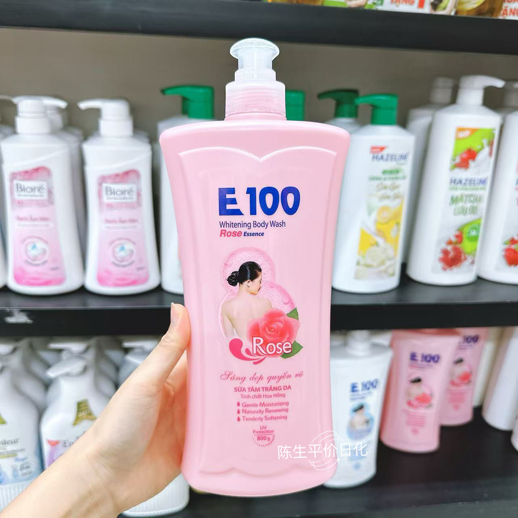 Sữa Tắm Việt Nam E100 Hương Hoa Hồng Dưỡng Ẩm Sạch Dưỡng Ẩm Hương Thơm Lâu Dài 800g
