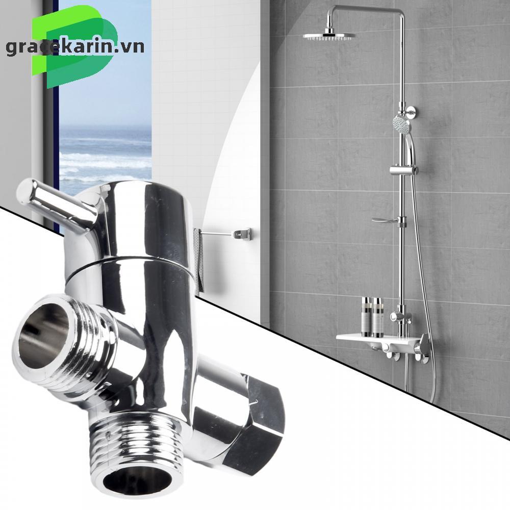 [GRCEKRIN-VN]Bath Shower Head Mount Valve Diverter 3 Way Tadapter ABS Accessory Enhancement