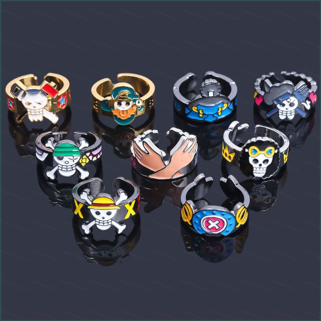 YT4 One Piece Luffy Tony Tony Chopper Roronoa Zoro Anime Nhẫn COSPLAY Nhẫn Hoạt Hình Sáng Tạo Nhẫn