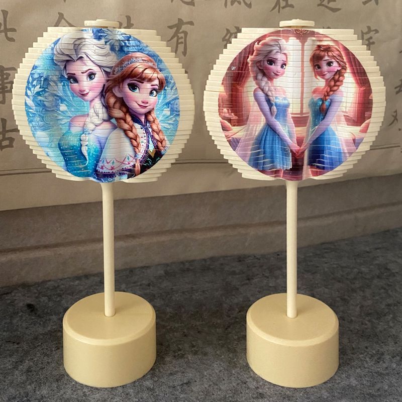 Frozen Xoay Lollipop Công Chúa Elsa Elsa Elsa Hai Mặt Xoay Đồ Trang Trí Âm Nhạc Đồ Chơi Cho Bé Gái C