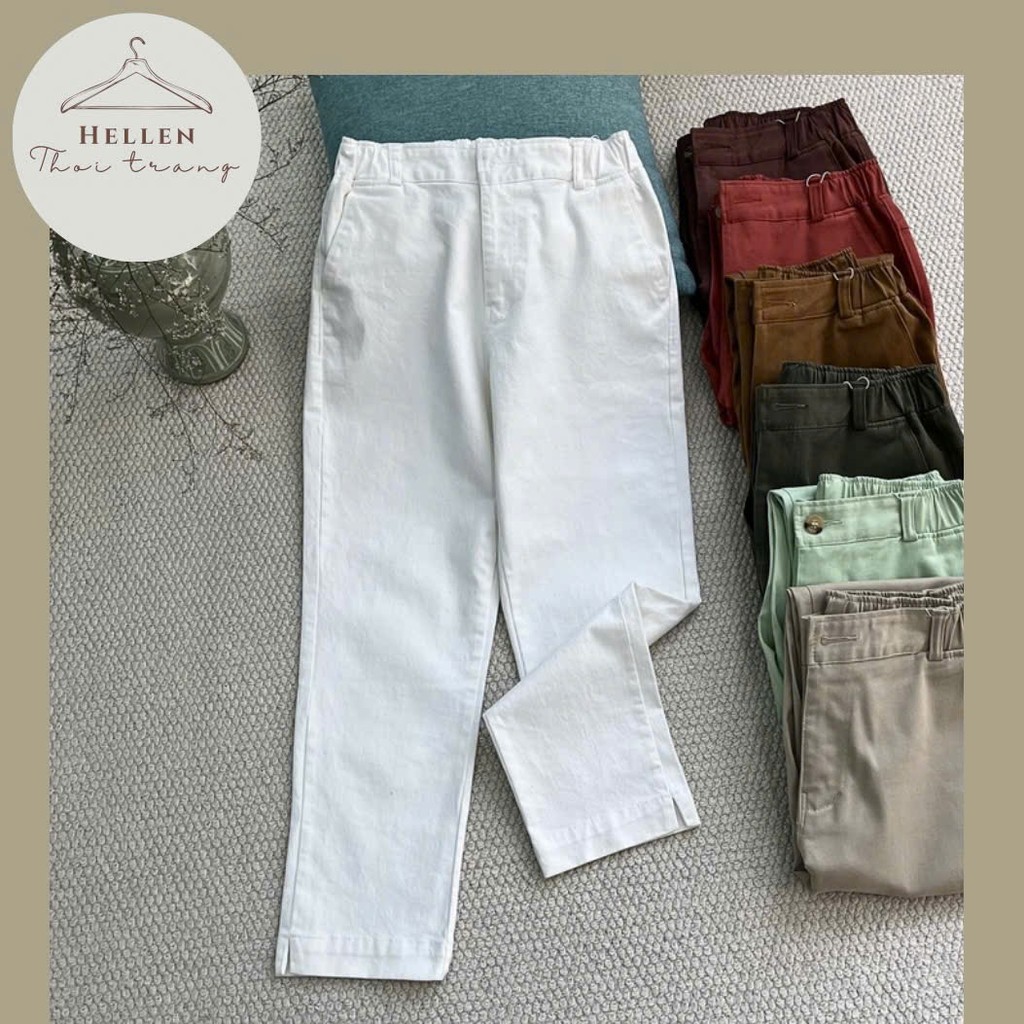 QUẦN KAKI NỮ 9 TẤC FORM SKINNY TÔN DÁNG - KAKI 9 TẤC