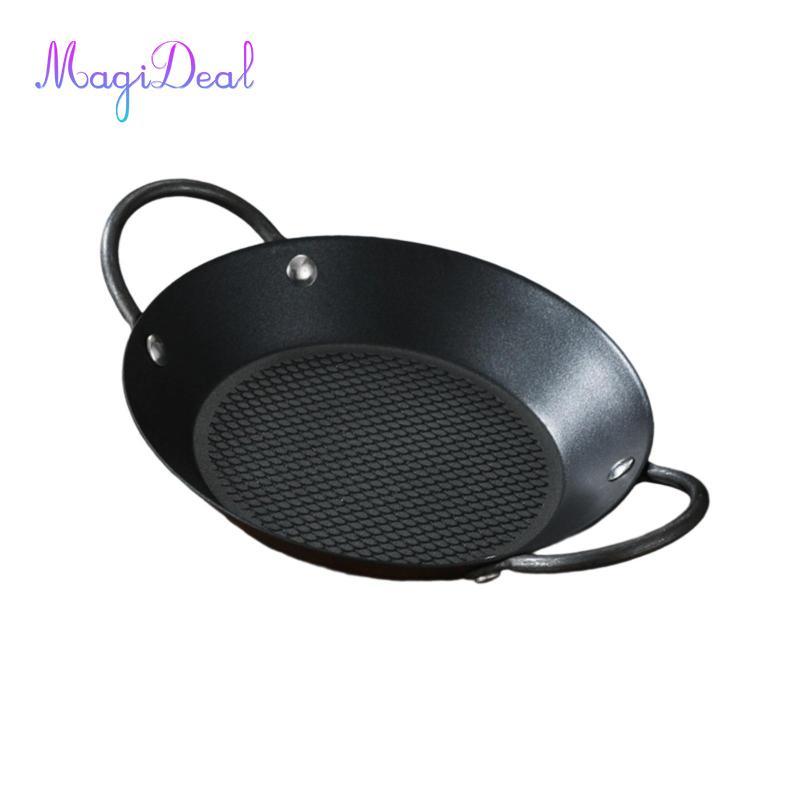 MagiDeal Paella Pan Tròn Skillet Bếp Nướng Nồi Gia Đình Chảo Chiên Chống Dính
