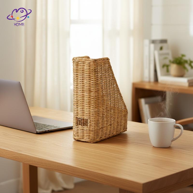 {maysuper} Mây Crafted Desktop File Organizer Handwoven Magazine Ra for Office {VN}