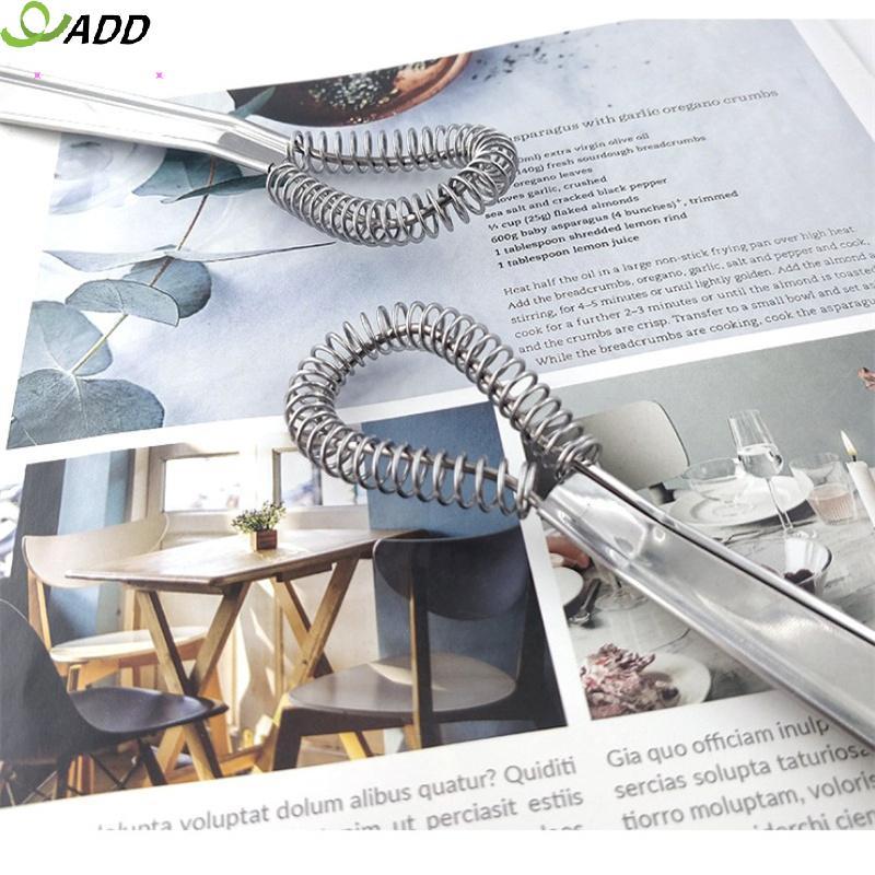 THÊM Thép không gỉ Magic cầm tay lò xo Máy đánh trứng nhà bếp Mini Máy trộn nước sốt AB