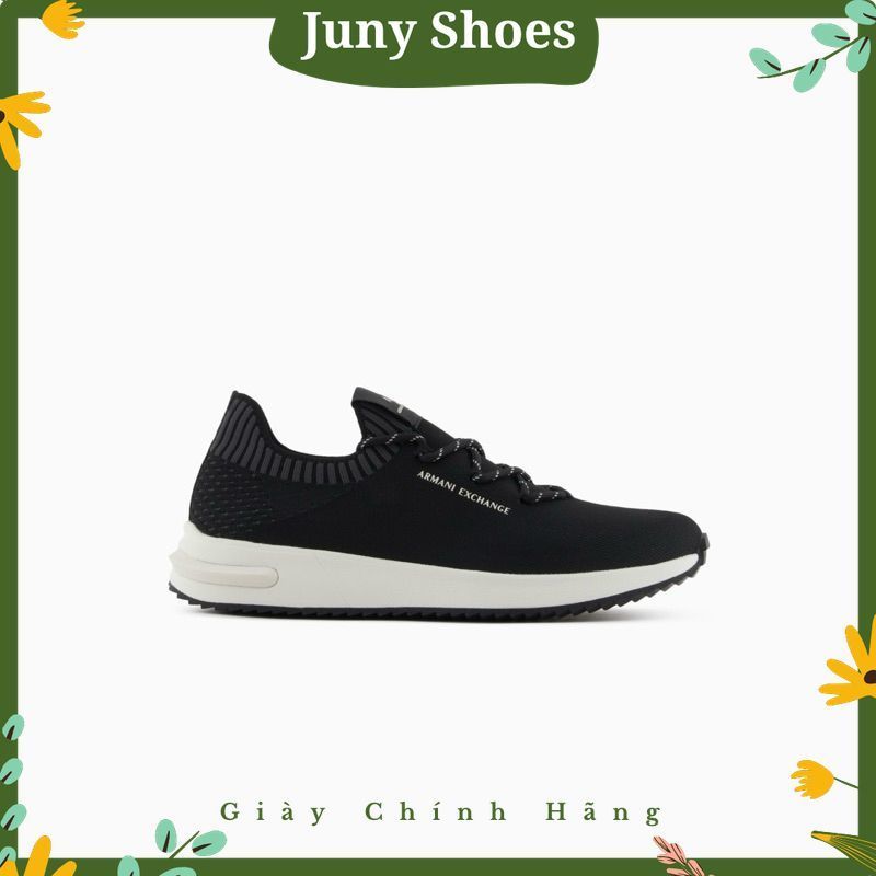 Giày Sneaker Nam Armani Exchange Chính Hãng – Thoáng Khí, Êm Chân, Siêu Nhẹ, Màu Đen Basic