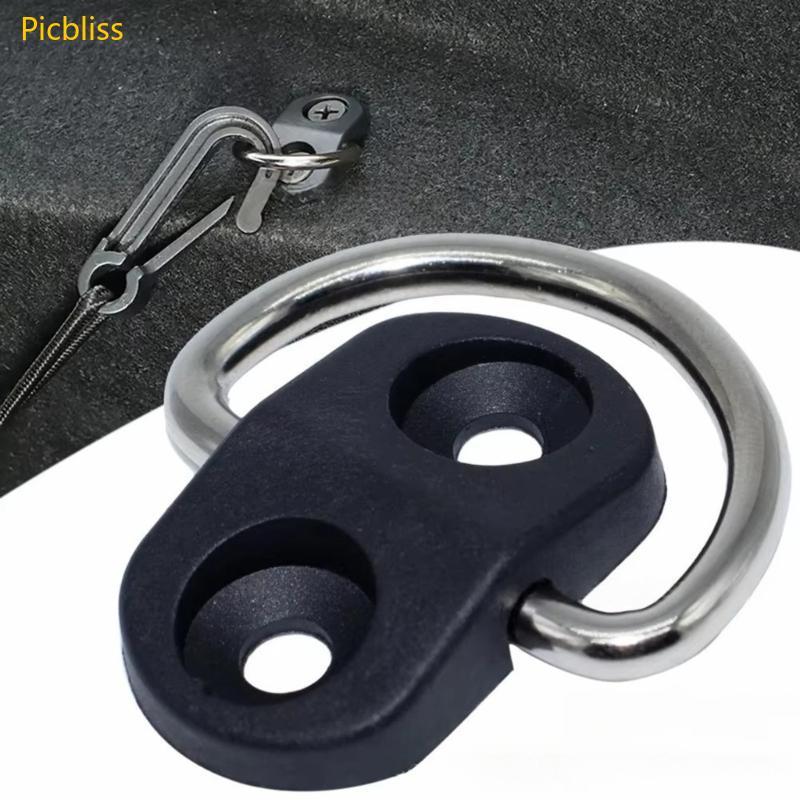 Picbliss Cargo Tie Down D Shape Kéo Móc Kim Loại Neo Nhẫn Cho Xe Tải Trailer 55lbs