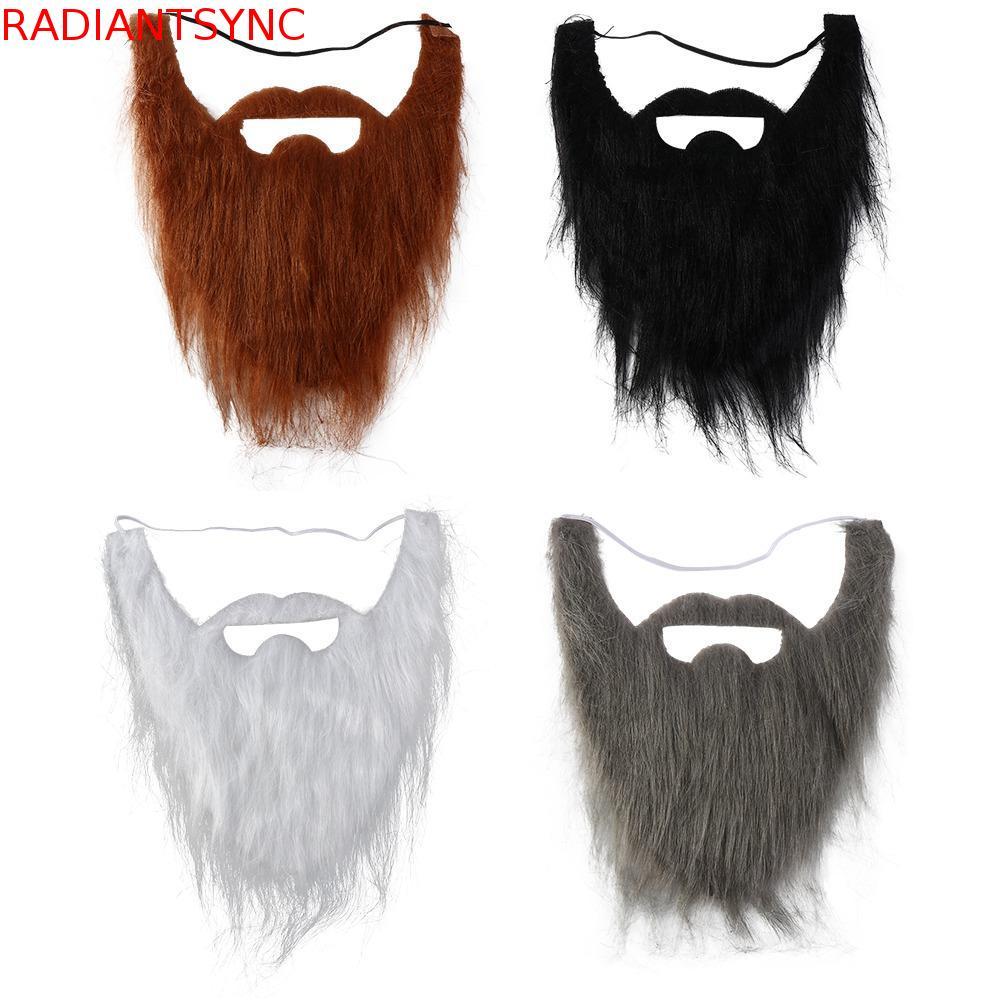 RADIANTSYNC Halloween Bộ ria mép giả, Râu giả Râu giả Râu giả thực tế, Râu lớn 30cm Râu nhân tạo Đạo