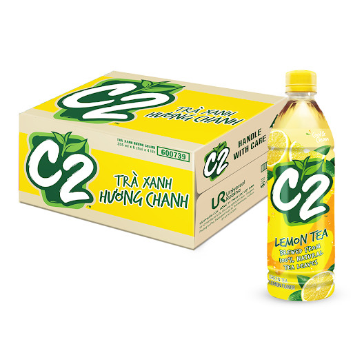 Thùng 24 chai Trà xanh C2 hương chanh 335ml - bách hóa thảo nguyên mart94