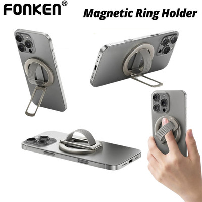 Fonken Hợp Kim Kẽm Vòng Từ Khóa Đứng Giá Đỡ Điện Thoại Magsafe Ngón Tay Giá Đỡ Để Bàn Điện Thoại