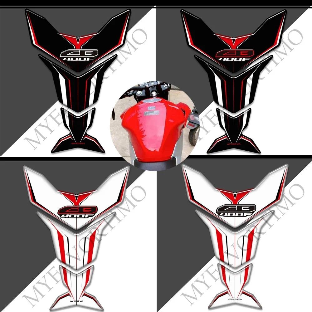 CB400F Xe Máy Xe Tăng Miếng Lót Đề Can Khí Nhiên Liệu Dầu Bộ Đầu Gối Xương Cá 3D Dán Bảo Vệ Cho Xe H
