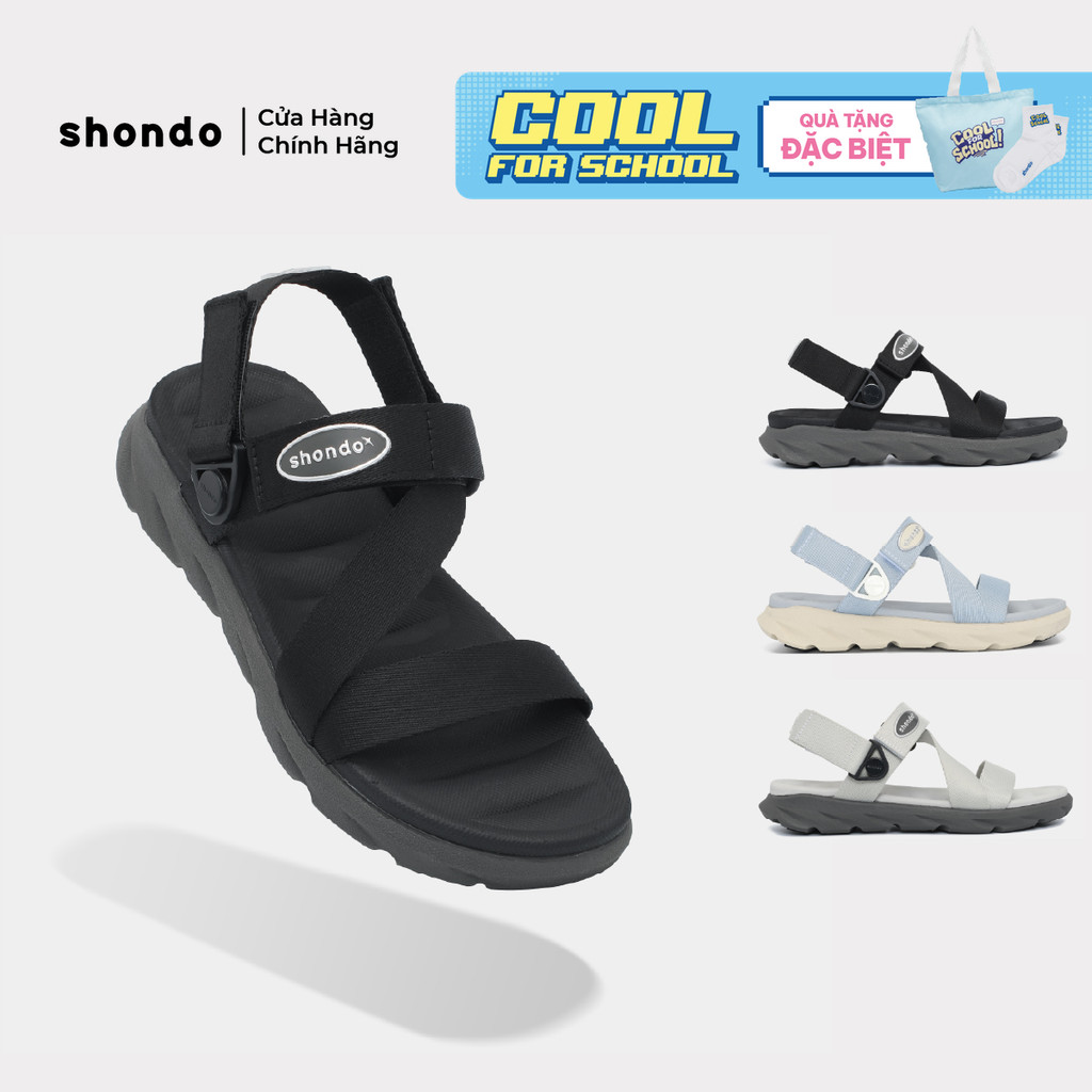 Giày Sandal Nam Nữ F6S Thoải Mái, Nhẹ Êm Xoay Shondo Nhiều Màu