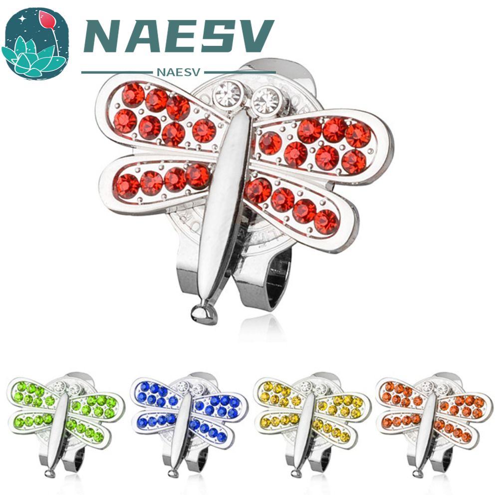 NAESV Golf Cap Clip, Bling Golf Ball Mark, Sport Cap Ball Vị trí có thể tháo rời Hợp kim kẽm Golf Ha