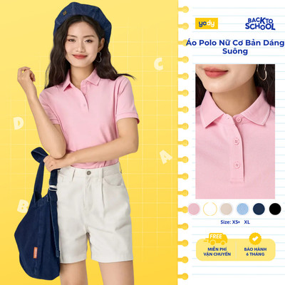 Áo Polo Nữ Cơ Bản Dáng Suông Yody WCPO25S066