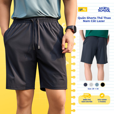 Quần short nam YODY quần đùi thể thao lưng chun, co giãn, thoải mái, thoáng mát MAJT25S045