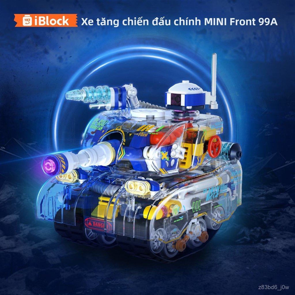 Mô hình xe tăng mini chiến tuyến T-25 lắp ráp gạch iBlock đồ chơi làm quà tặng sinh nhật cho bé giao