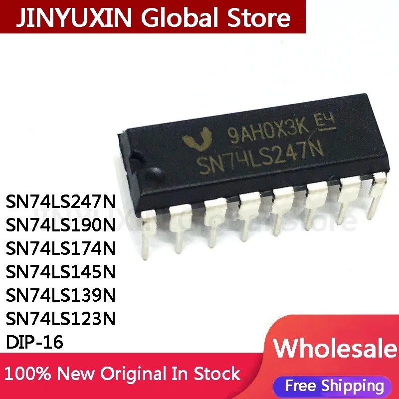 5 Chiếc 74LS247 74LS174 74LS145 74LS1139 SN74LS247N SN74LS190N SN74LS174N SN74LS145N SN74LS139N SN74