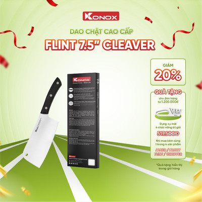 Dao chặt Konox Flint 7.5″ Cleaver thép cacbon cao nguyên khối