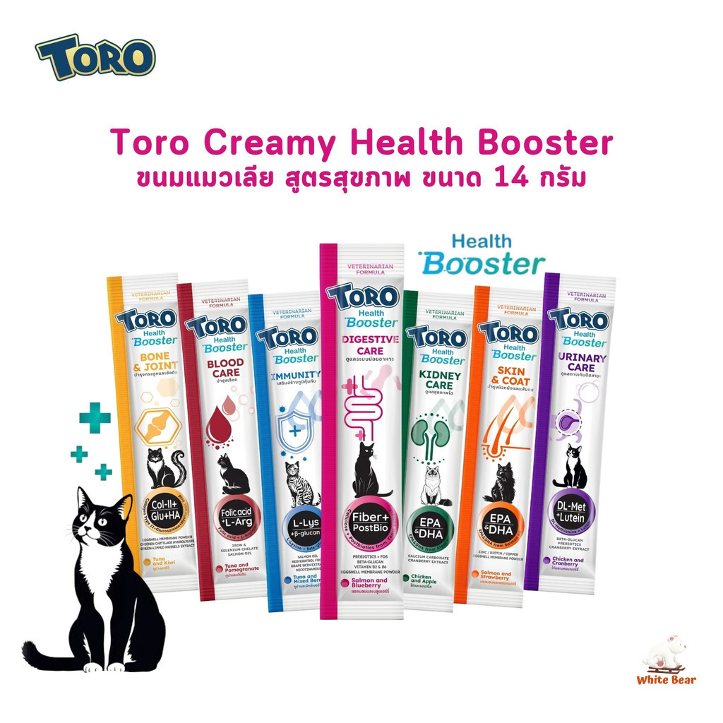 Toro Creamy Health Booster Healthy Cat Lick Formula Size 14 Gram