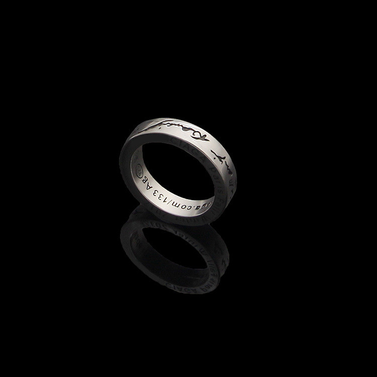 TNTW Men's and women's simple engraved rings, couple's minimalist engraved rings, gold jewelry