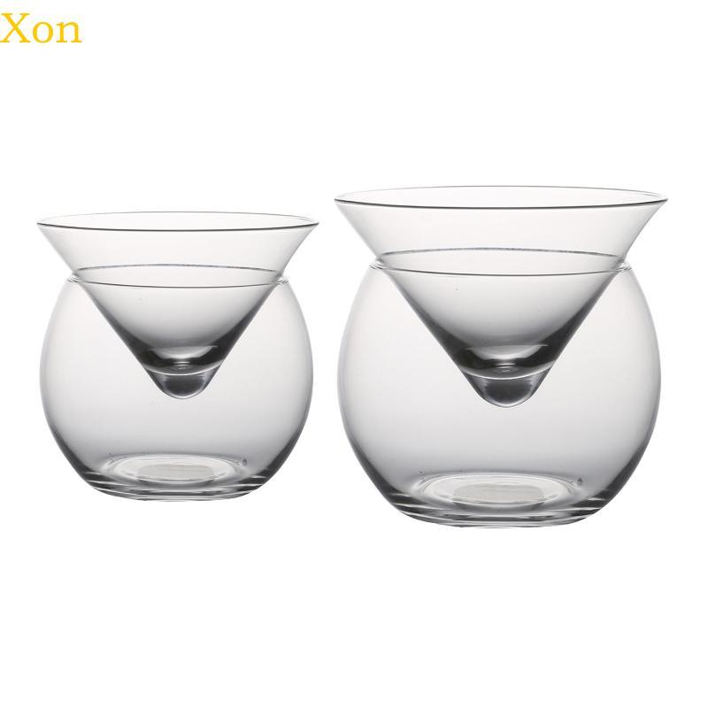 Xon Thủy Tinh Cocktail Cốc Đá Pha Lê Rượu Thủy Tinh Nón Martini Globular Set Bartender