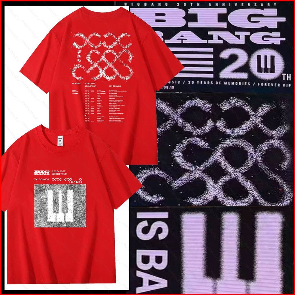 BIGBANG 220g áo thun cotton dày kỷ niệm 20 năm World Tour XX: Áo thun COSMOS G-dragon Daesung