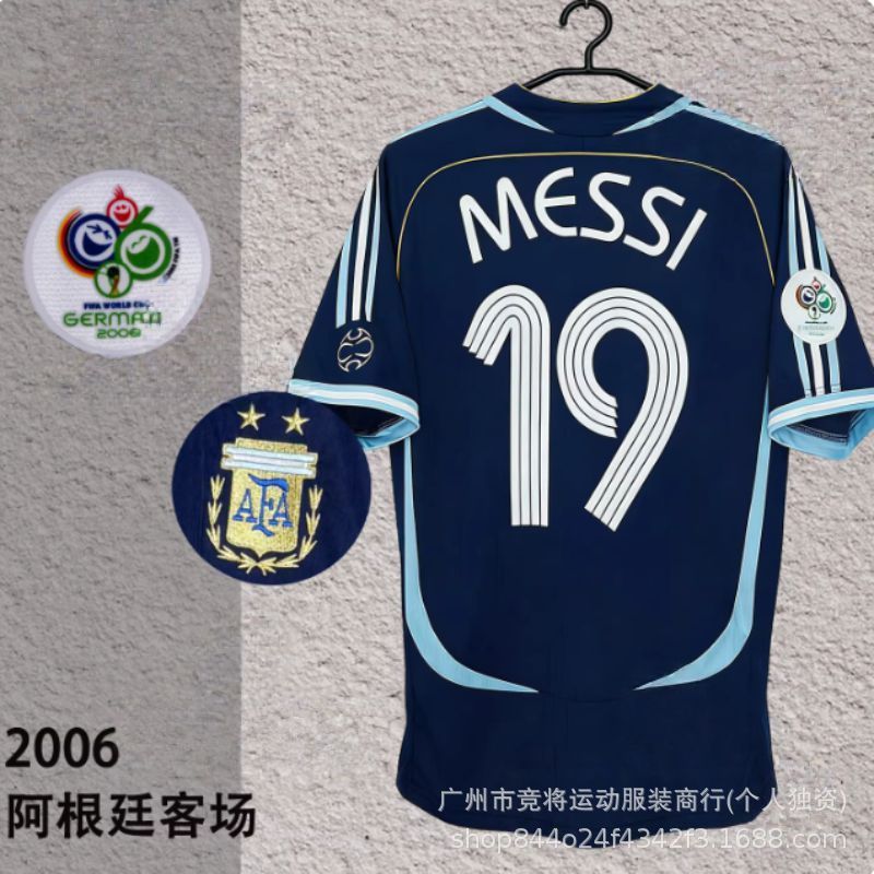 Áo đấu sân khách sân nhà Argentina 2006 Số Áo bóng đá Macy 19 số 10 Ricker May Nhóm Mua Số In