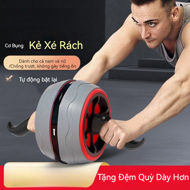 Bánh xe tập bụng nam có chức năng tự động hồi phục, con lăn tập cơ bụng, thiết bị tập thể dục tại nh