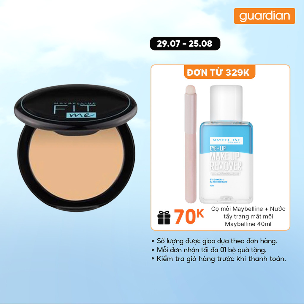 Phấn Nền Kiềm Dầu 12H Maybelline  Fit Me Matte Poreless Powder SPF28 PA+++ #128 Warm Nude 6gr