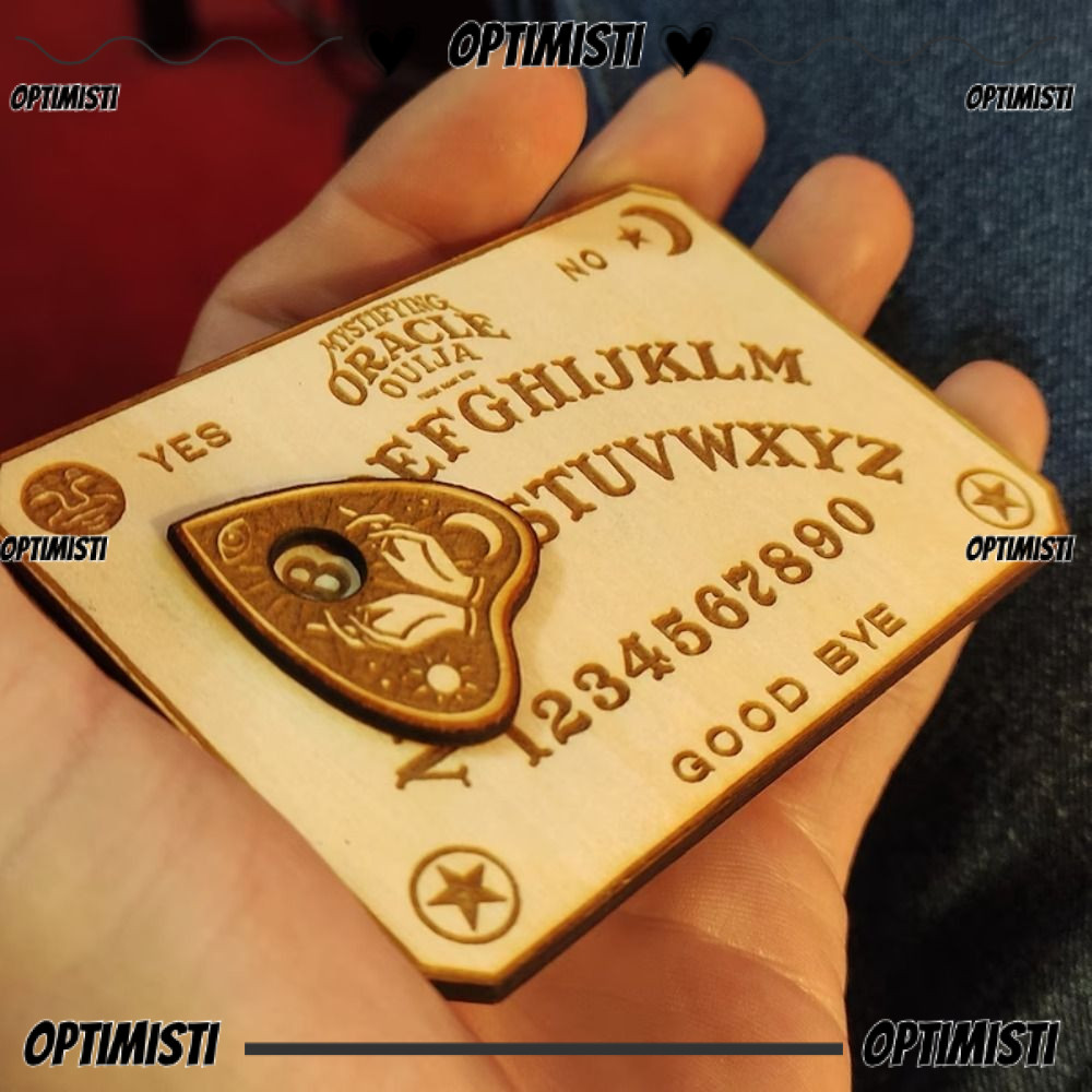 OPTIMISTIVF Ouija Board Trang Trí Nhà Bằng Gỗ Planchette Di Chuyển Trò Chơi Bói Toán