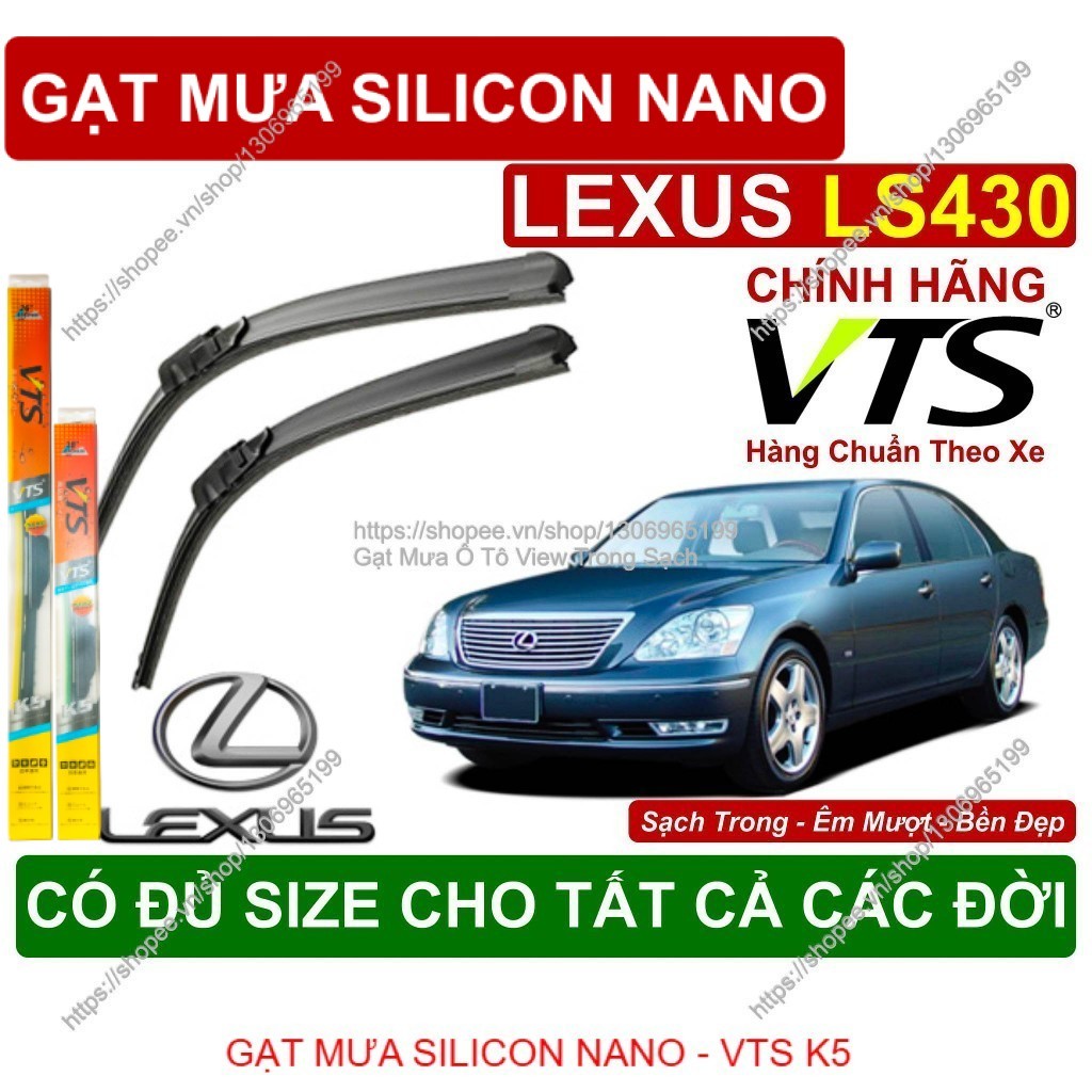 K5, Gạt Mưa Kính Lái Lexus LS430, Cặp Gạt Mưa Kính Lái Cho Các Dòng Xe Lexus LS430, Có Đủ Size Cho C