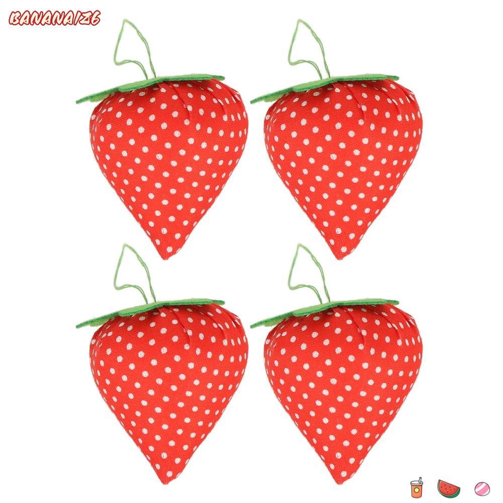 BANANA1Z6 20 Chiếc May Pin Đệm, Hình Dâu Tây Nhẹ Đệm Pin Dâu Tây, Cotton Thiết Thực Mềm Ngón Tay Pin