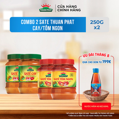 Combo 4 Sate Thuận Phát Cay/Tôm ngon 250gx4