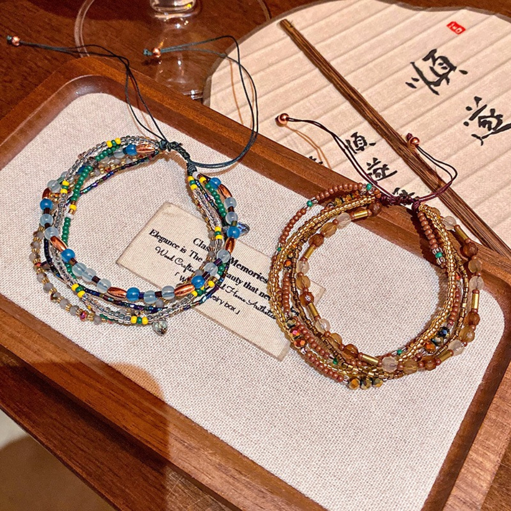 Dân Tộc Bohemian Nhiều Dây Đính Hạt Vòng Tay Nữ Có Thể Điều Chỉnh Handmade Boho Trang Sức Là Gì Bohe