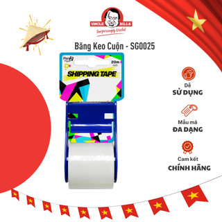 Băng keo cuộn uncle bills 20m tự cắt nhập khẩu bằng nhựa thiết kế an toàn chắc chắn - sg0025