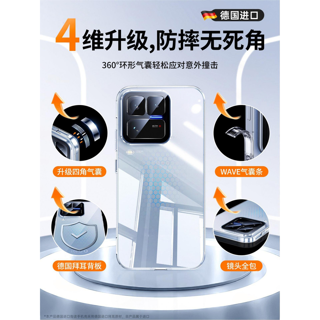 Gana Thích hợp cho iQOO15Ultra Vỏ điện thoại mới iqoo15 Vỏ bảo vệ siêu mỏng iqoo13pro Ống kính trong