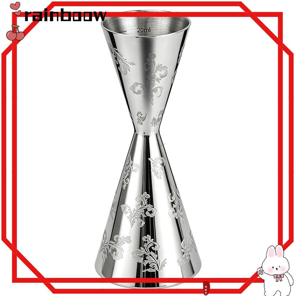 RAINBOW Cocktail Jigger Cup, Lá Inox Thiết Kế Sọc Đôi Đầu Jigger, Bền 30 / 60ml Bartending Jigger Ba