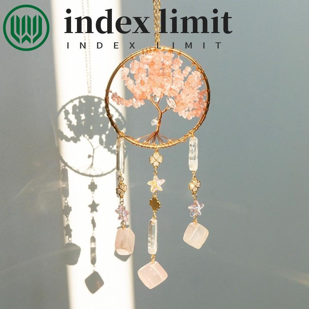 INDEX GIỚI HẠN Dream Catcher, Boho Suncatcher tự nhiên, May mắn lãng mạn sáng tạo Rainbow Dreamcatch