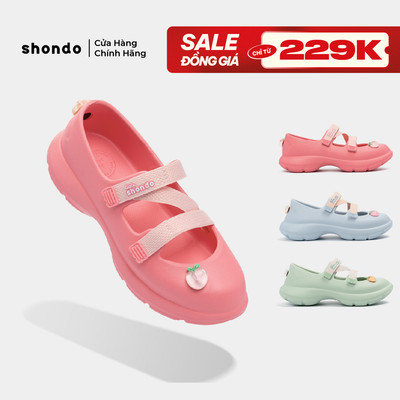 Giày Búp Bê Thể Thao Bé Gái Shondo Ballet Sneaker Dreamie Quai Ngang Mềm Nhiều Màu