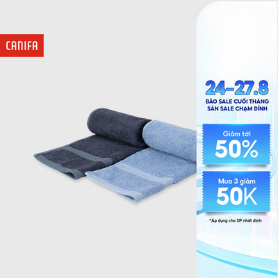 Combo 2 khăn lau đầu 50x28cm CANIFA 9HA26A006