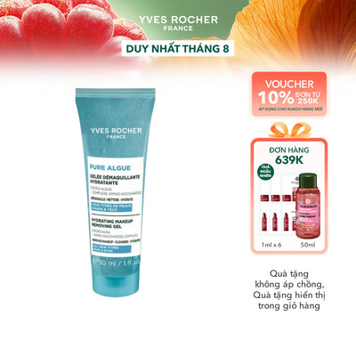 Gel tẩy trang cho mọi loại da Yves Rocher Mini Pure Algue Hydrating Makeup Removing Gel 30ml