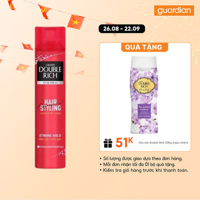 Keo Tạo Kiểu Tóc Dạng Xịt Double Rich Hair Spray Giữ Nếp Tóc Nhiều Giờ 170ml