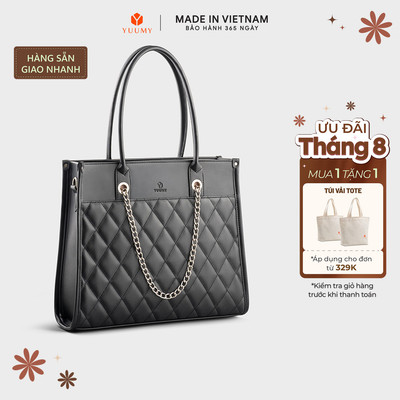 Túi Yuumy (Thời trang nữ cỡ lớn phối xích trang trí - Túi xách da Seasand YTX65)