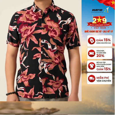 Áo Sơ mi lanh nam cộc tay May 10 form RegularFit mã 010126033LANH 1